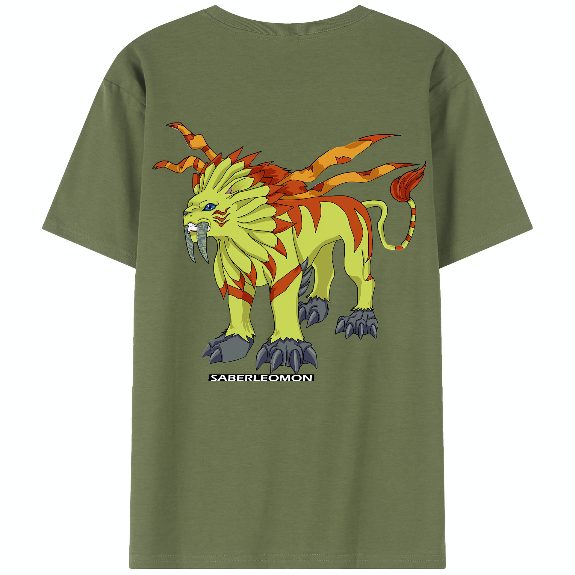 （画像用） Digimon デジタルモンスター/デジモン 綿100％半袖Tシャツ（背面プリント）
